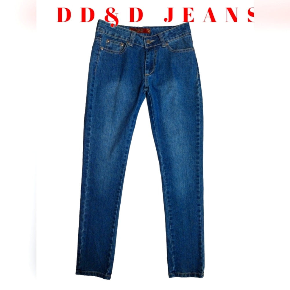 DD&D WOMENS BLUE WASH SKINNY REG FIT JEAN SZ 5